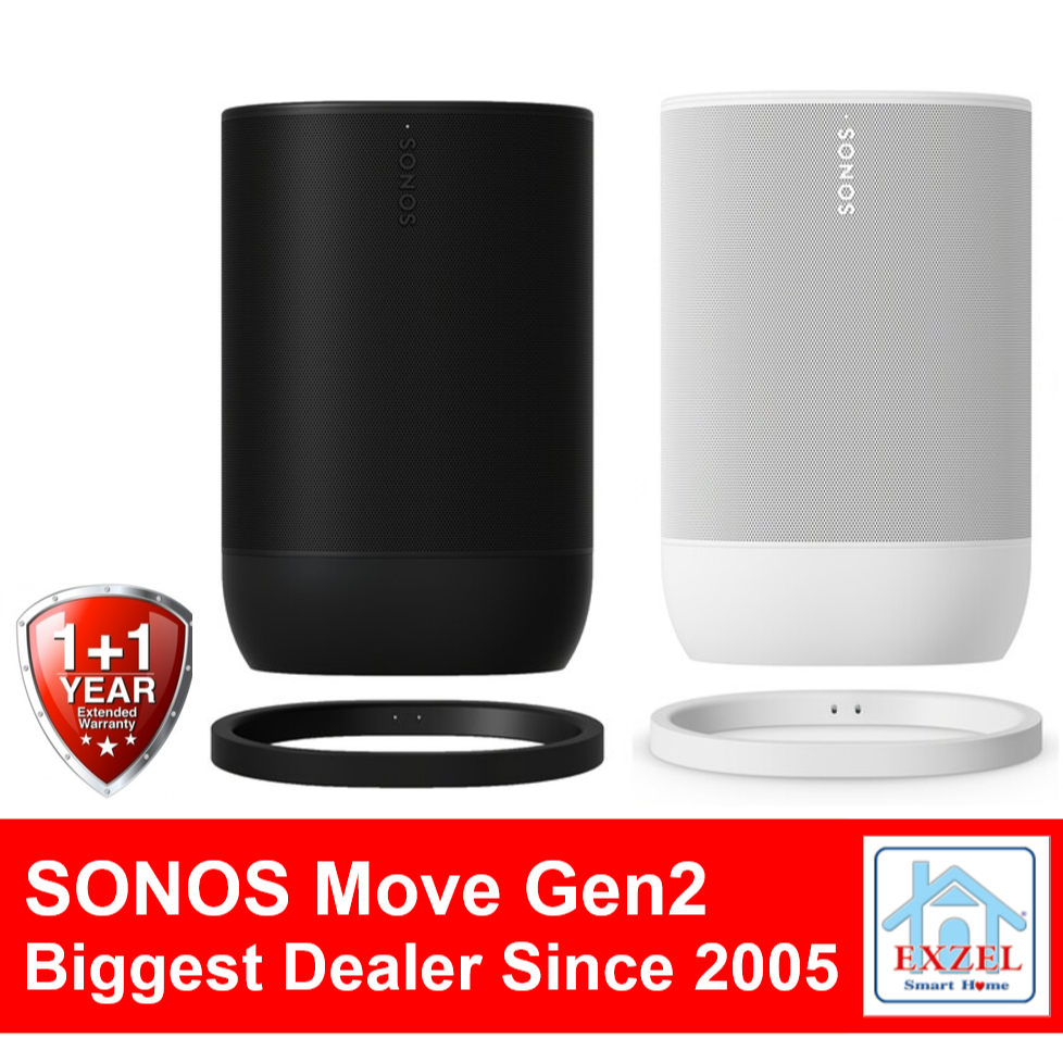 Sonos Move Gen 2: 1Yr+1Extra Yr Warranty | Fast 1 Day ship from Bangkok Stock | Smart Wireless Speaker Wifi / Bluetooth | Shopee Thailand