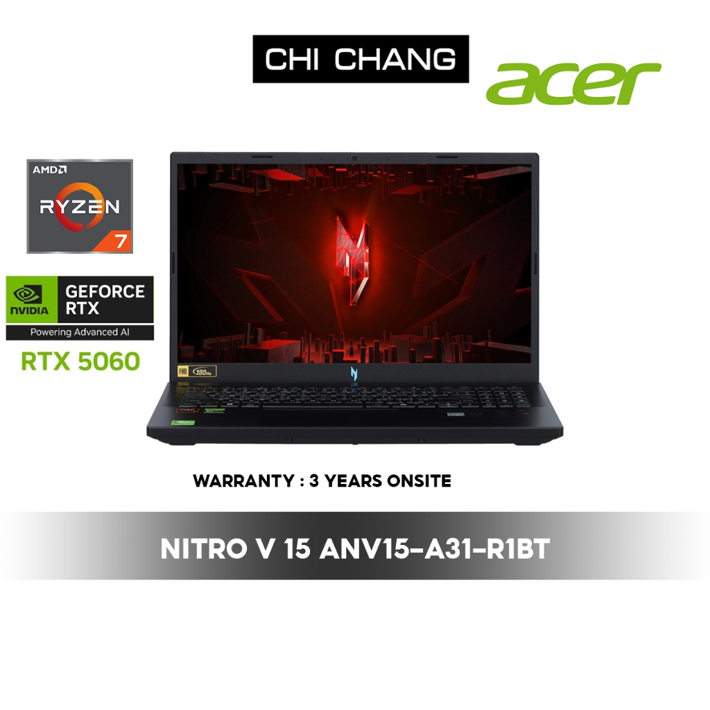 ACER NITRO V 15 ANV15-A31-R1BT/Ryzen 7 170/RAM 16 GB/SSD 1 TB/ RTX 5060