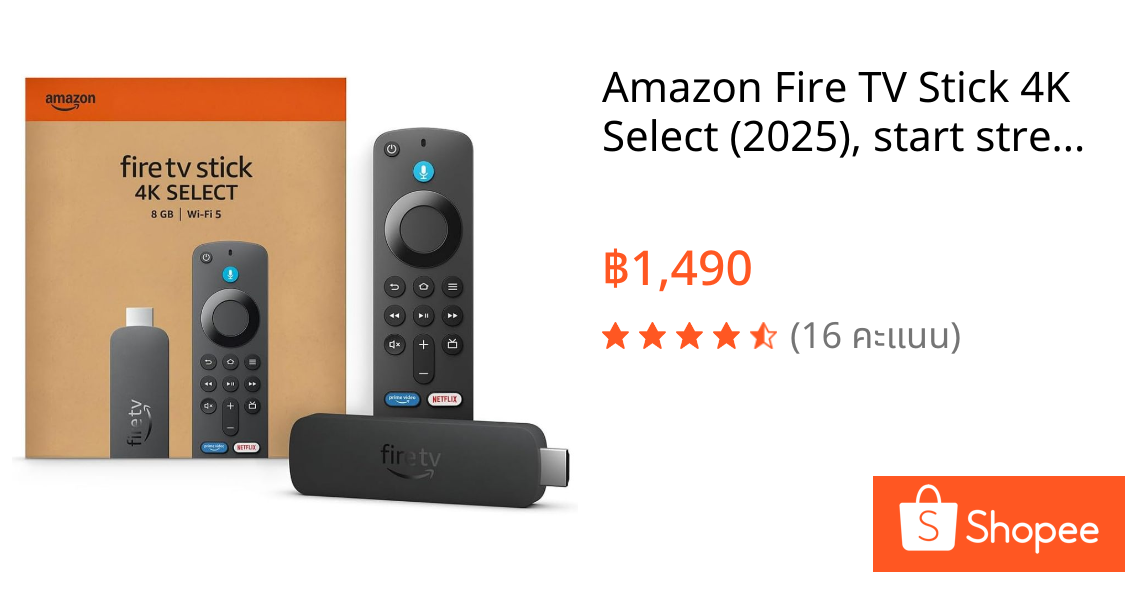 Amazon Fire TV Stick 4K Select (2025), start streaming in 4K
