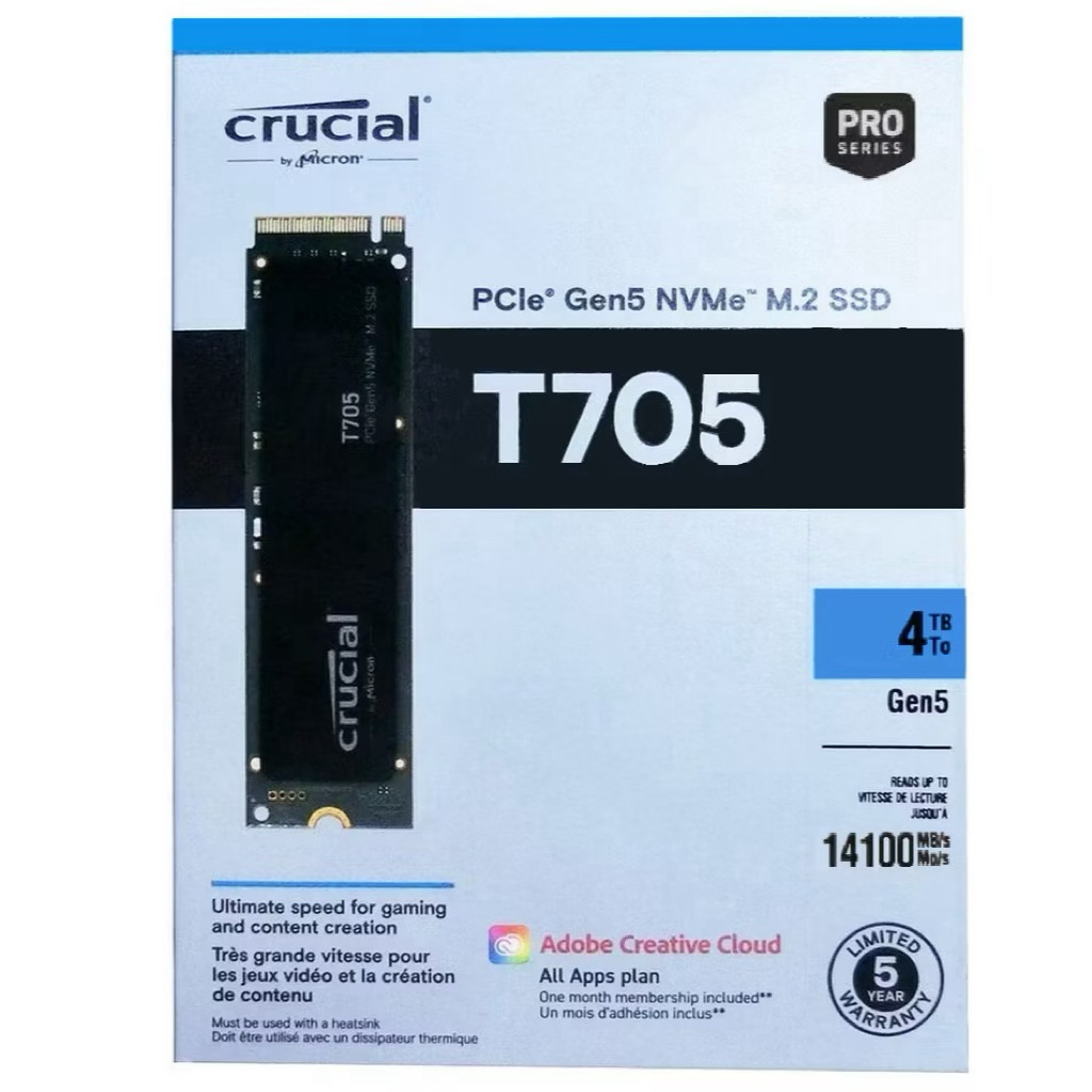 Crucial 4TB T705 NVMe Gen5 M.2 SSD | Shopee Thailand