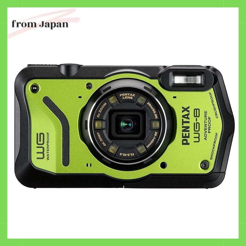 Pentax WG-8 กล้องกลางแจ้งสีเขียว 20m กันน้ํา 20MP มุมกว้าง 28 มม. 5x ซูมวิดีโอ 4K | Shopee Thailand