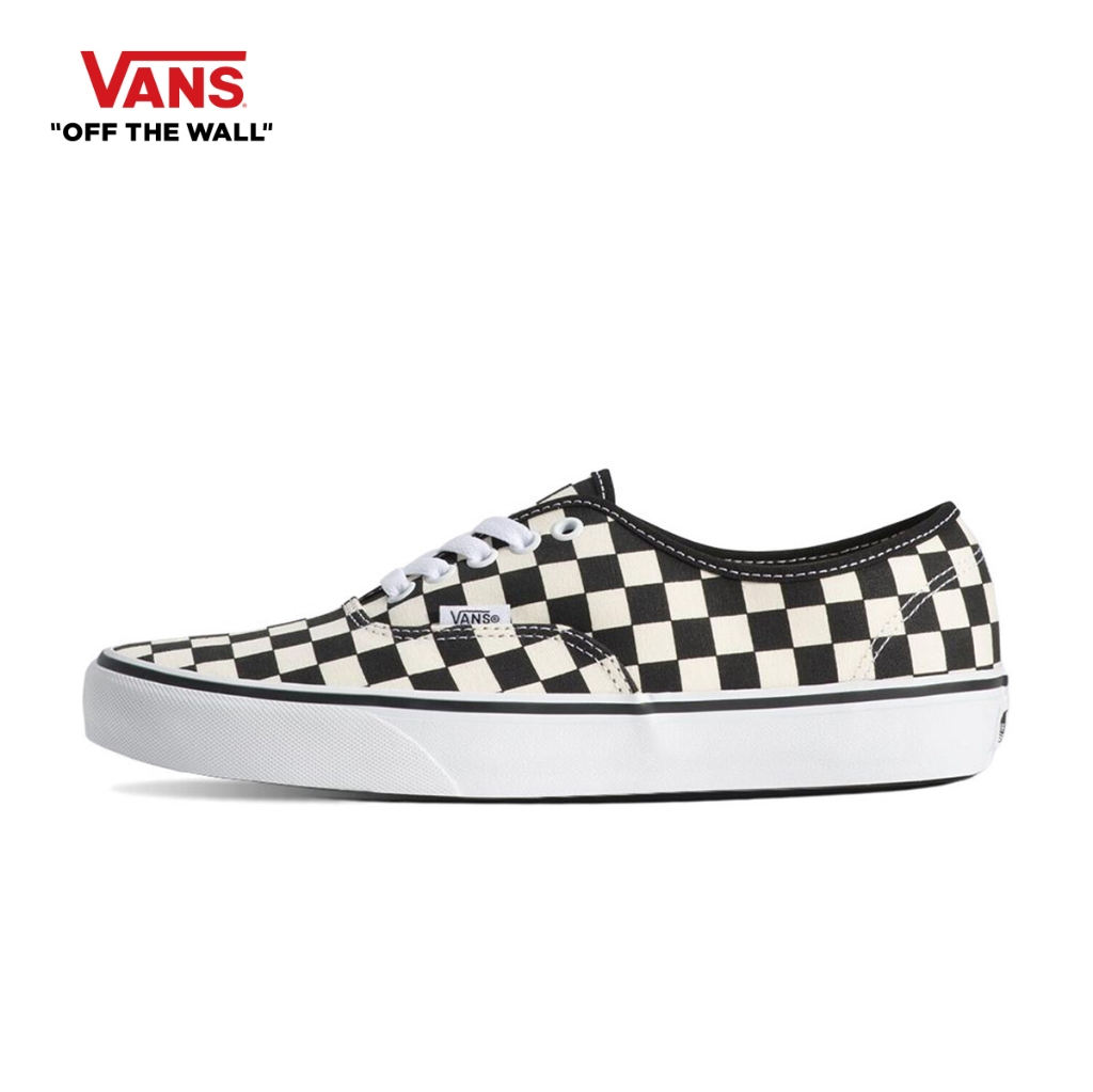[New Arrivals] VANS AUTHENTIC - PRIMARY CHECK BLACK/WHITE รองเท้า รองเท้าผ้าใบ ผู้ชาย ผู้หญิง
