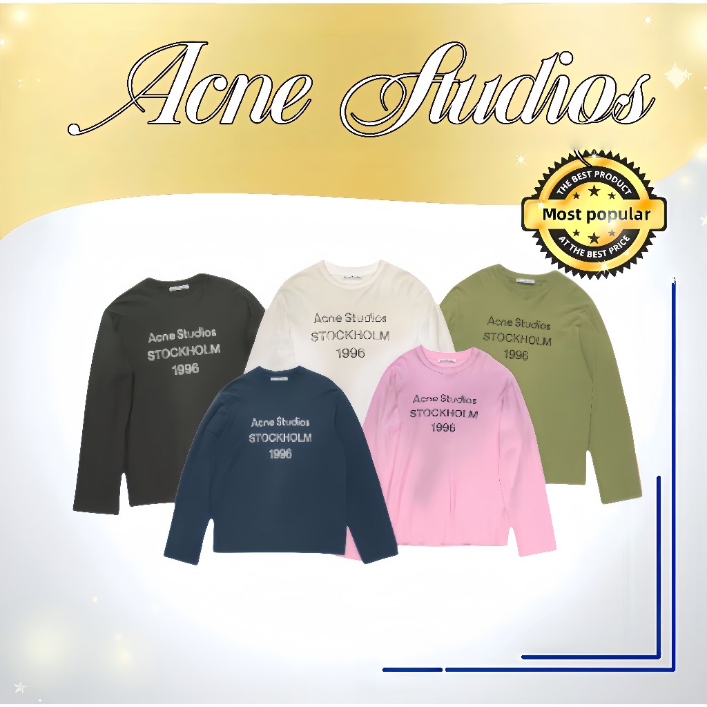 Acne Studios รุ่นปี 1996 ดีไซน์ขาดๆ เสื้อยืดแขนยาว | Shopee Thailand