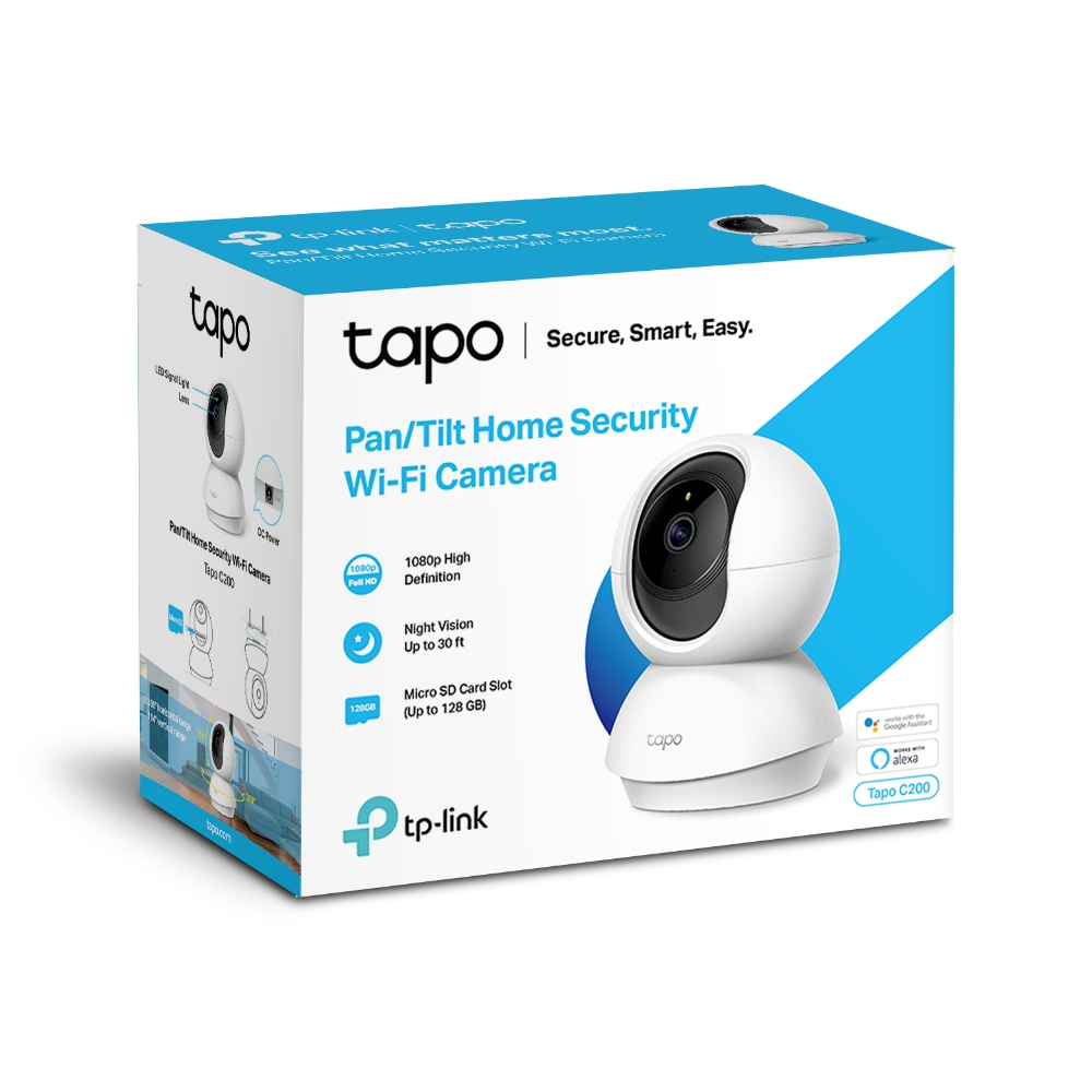 กล้องวงจรปิด Wi-Fi Camera Tp-Link Tapo C200 1080P Home Security Pan/Tilt 360 องศา กล้อง Wifi Full HD 1080p