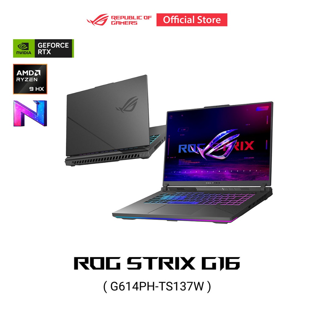 ASUS ROG Strix G16 (G614PH-TS137W) 16" 2.5K 16:10, AMD R9-8940HX, 16GB, 512GB SSD, RTX5050, W1