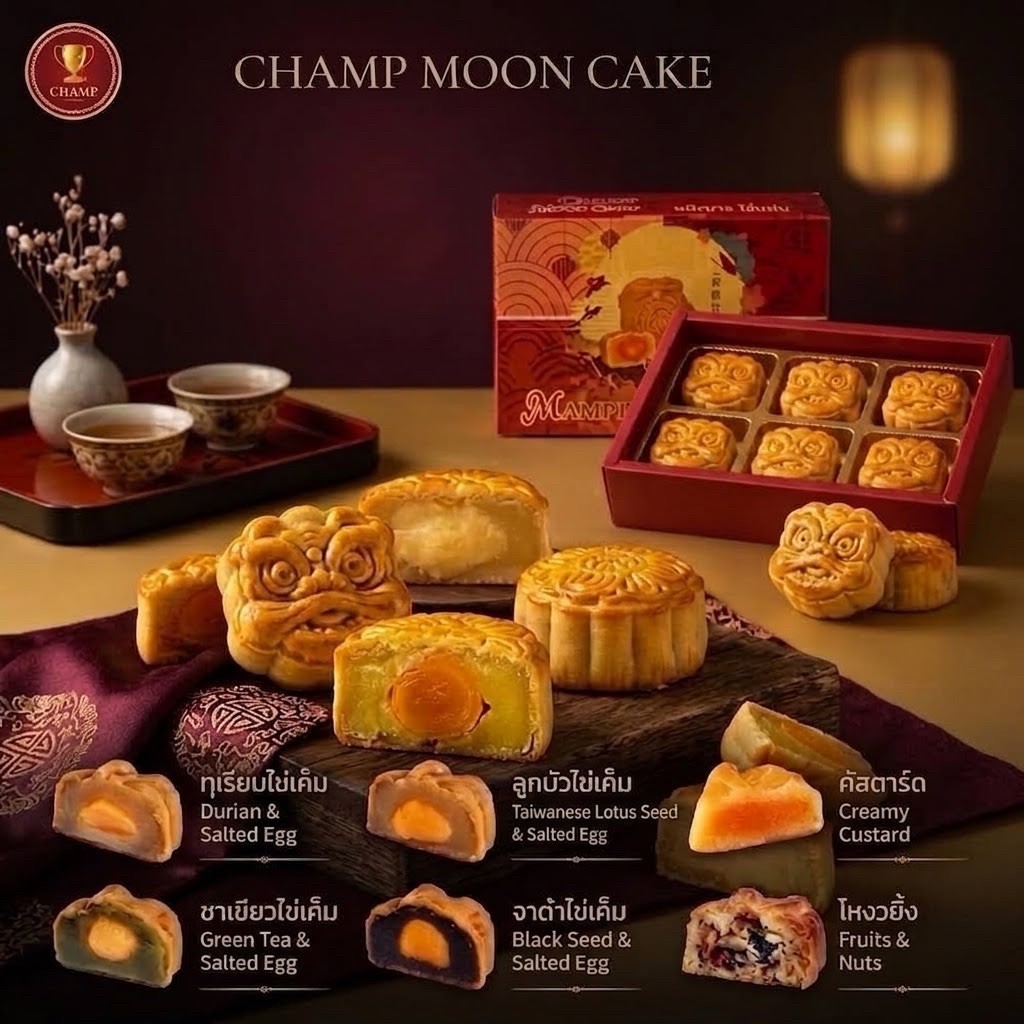 ขนมไหว้พระจันทร์ แบบกล่อง 6 ชิ้น (ไม่มีถุงกระดาษ) | Shopee Thailand