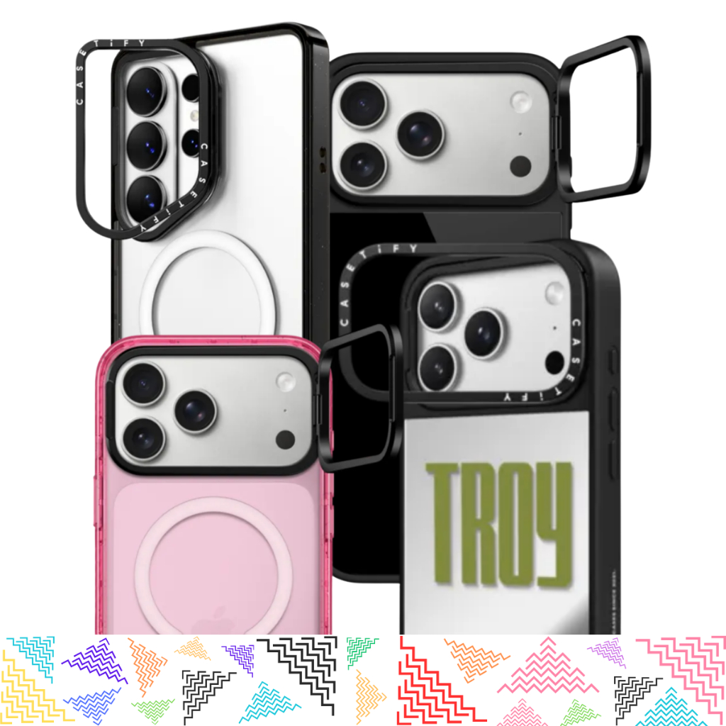 เคสมือถือ [ใส่ชื่อ] CASETiFY | Ring Stand Case MagS Customizer For iPhone Samsung แท้ พร้อมส่ง