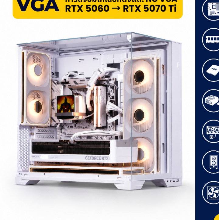 คอมประกอบ Gaming PC AMD Ryzen 7 9800X3D + เลือก RTX 5060–RTX 5070 Ti RAM 32GB SSD 1TB | Monkey ETC | Shopee Thailand