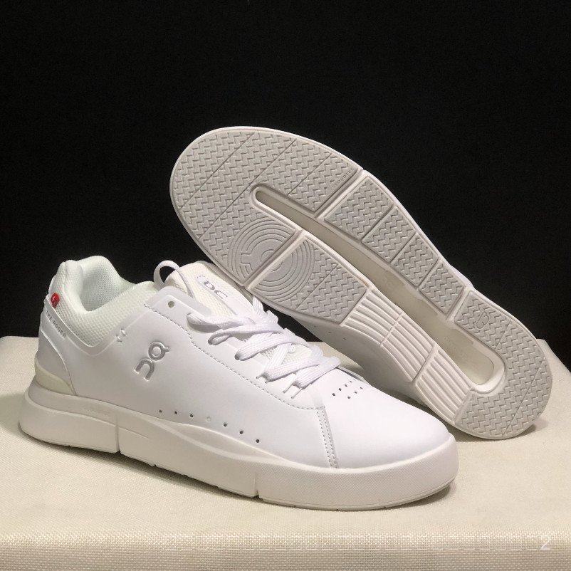 On Running On Cloud THE ROGER Spin 2 รองเท้าเทนนิสผู้ชายผู้หญิงกีฬารองเท้าคู่สไตล์ Unisex White up RPCG