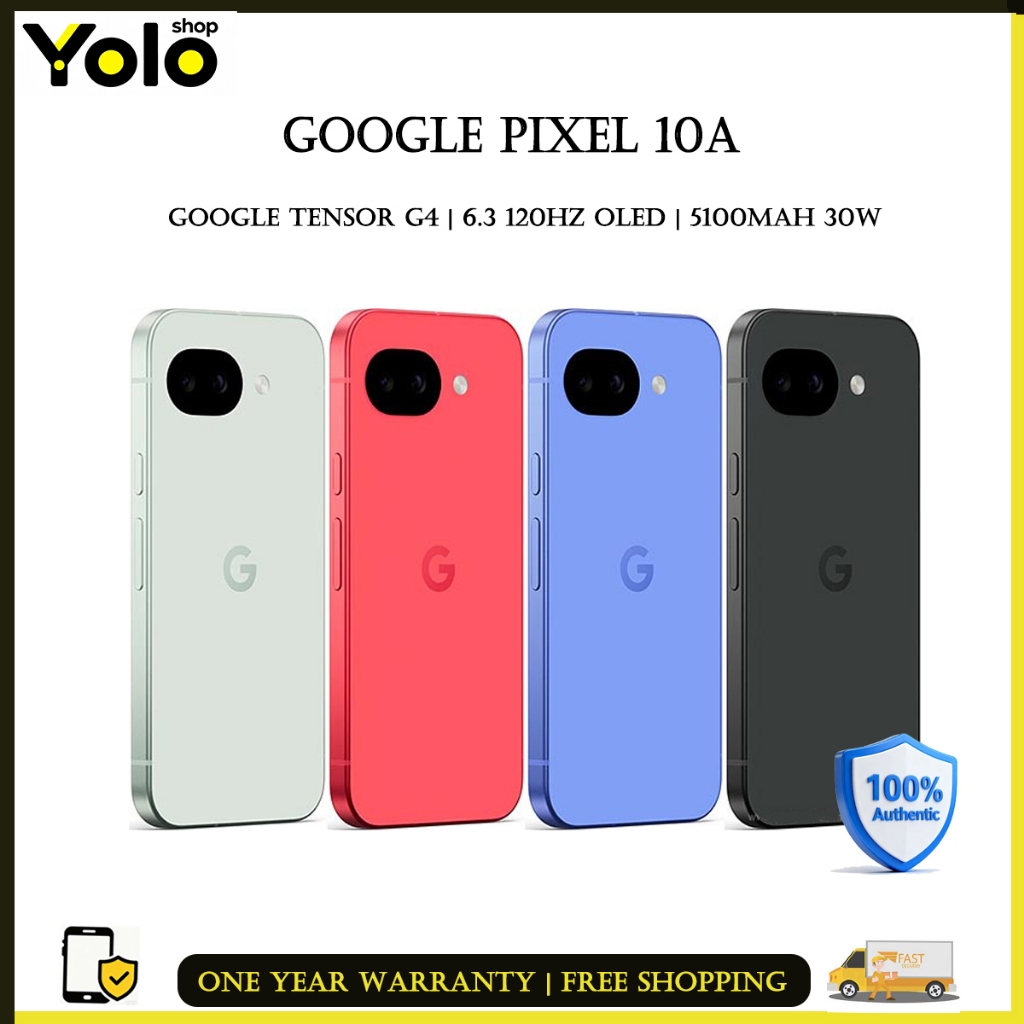Google Pixel 10a Smartphone Original Unlocked 6.3 Inch 120Hz OLED Tensor G4 5100mAh 30W