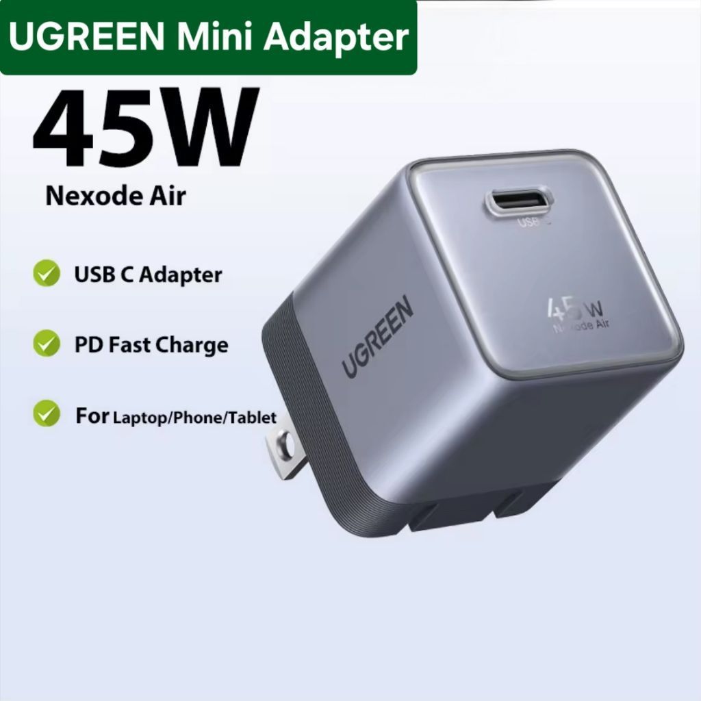 Nexode Air แท้💯 UGREEN Ultra-Mini 45W GaN Foldable Charger for iPhone 18 17 16 15 Pro Max Samsung S26 S25 S24 S23 Ultra | Shopee Thailand