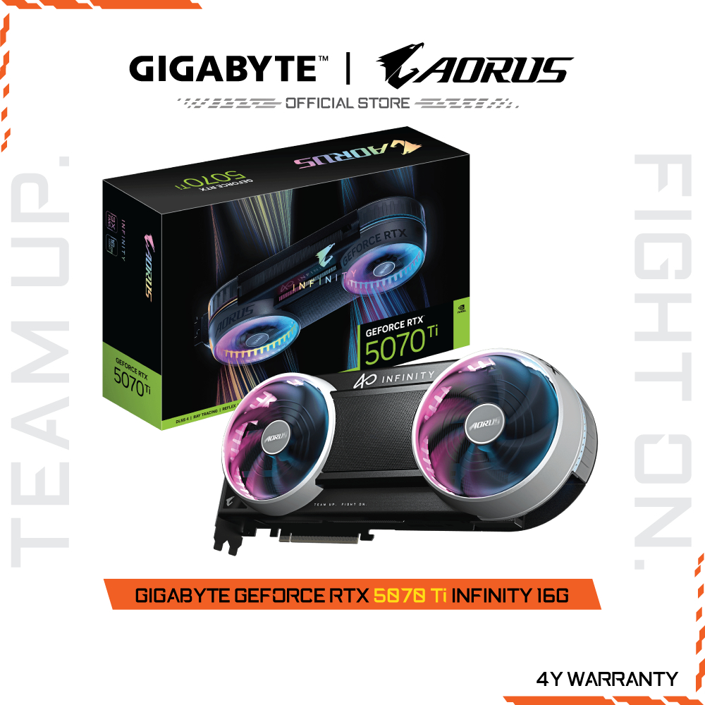 GIGABYTE GeForce RTX 5070 TI INFINITY 16G (VGA Card) GV-N507TAORUS IF-16GD-1.0