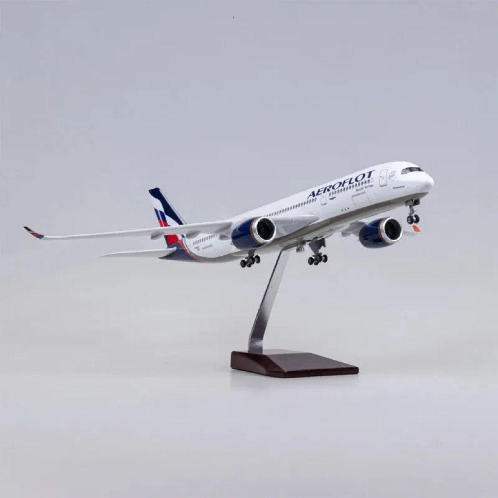 โมเดลเครื่องบินเหล็ก ขนาด 1:160 แอโรฟลอต แอร์บัส A350 (Aeroflot Airbus A350) | Shopee Thailand