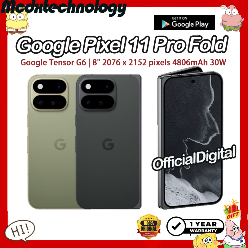 Google Pixel 11 Pro Fold Google Tensor G6 8.0inch 120Hz Foldable LTPO OLED 4806mAh 30W Google Pixel 11 Pro Fold | Shopee Thailand