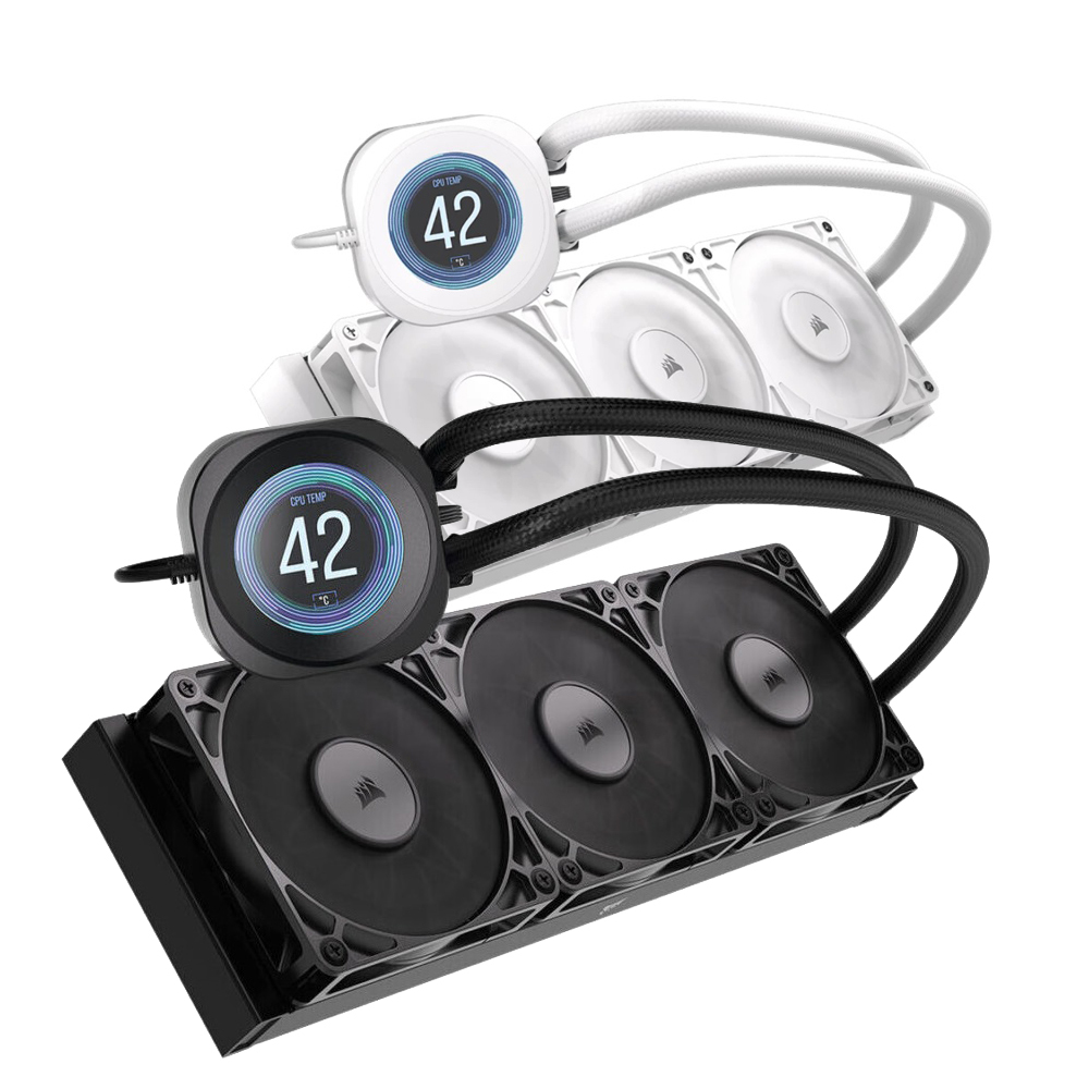 Corsair NAUTILUS 360 RS LCD 360mm Liquid CPU Cooler Black/White | Shopee Thailand