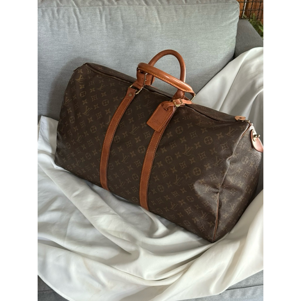 กระเป๋าถือ Lv Louis vuitton Keepall 50 รุ่นวินเทจ มือสองของแท้ | Shopee Thailand