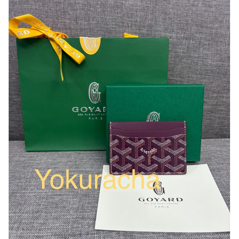 New Goyard Saint-Sulpice Card Wallet สีburgundy | Shopee Thailand