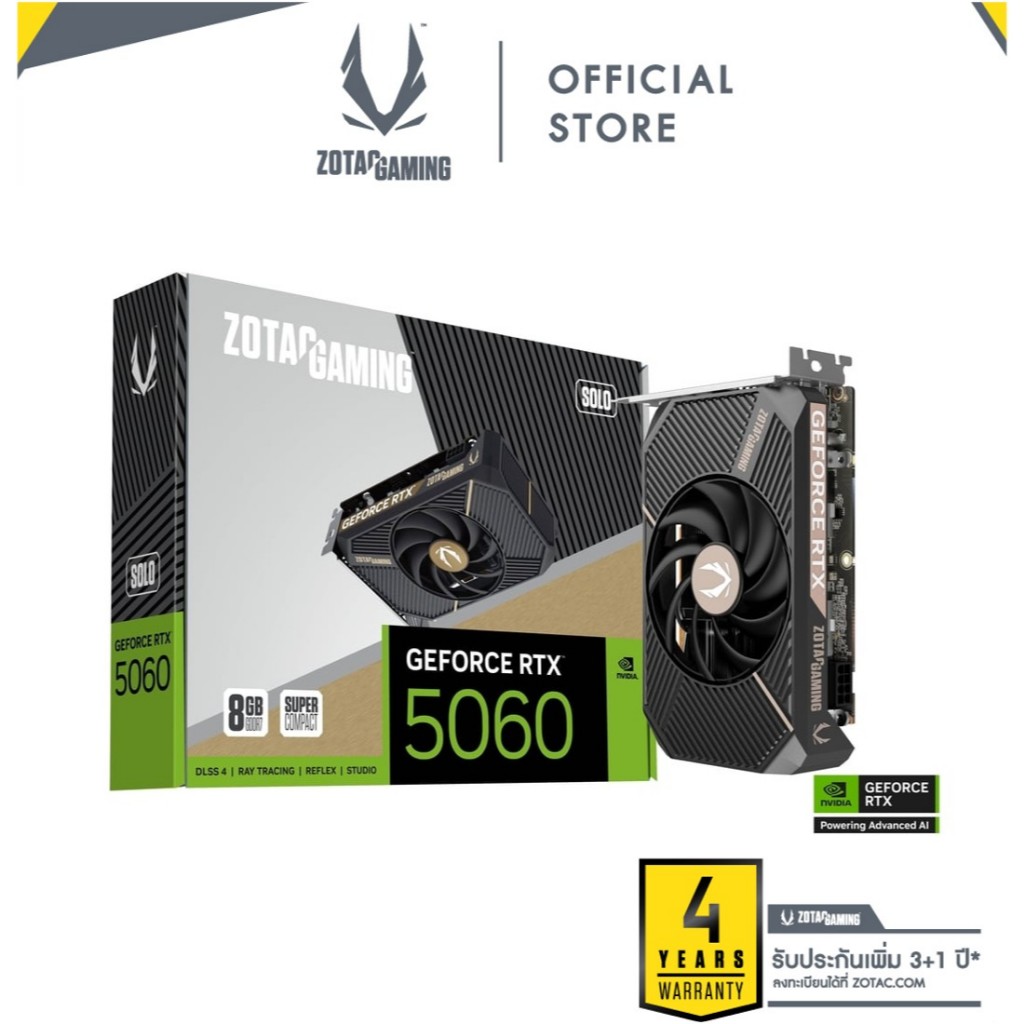 ZOTAC GAMING GeForce RTX 5060 SOLO (ZT-B50600G-10L) | Shopee Thailand