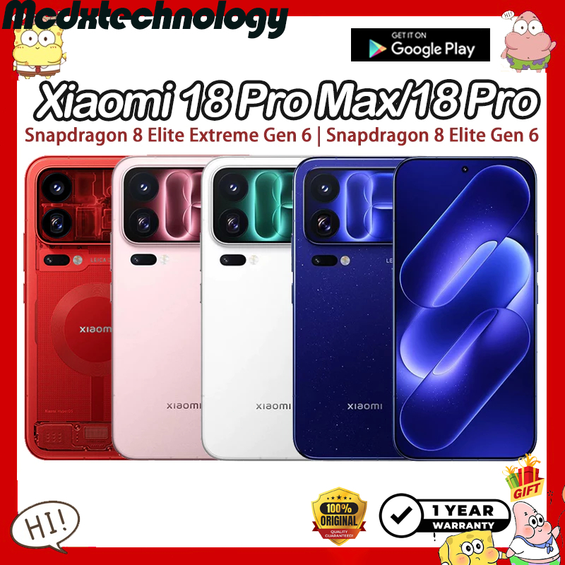 Xiaomi 18 Pro Max Snapdragon 8 Elite Extreme Gen 6 Xiaomi 18 Pro Snapdragon 8 Elite Gen 6 | สนับสนุน Google & ไม่มีไทย | Shopee Thailand