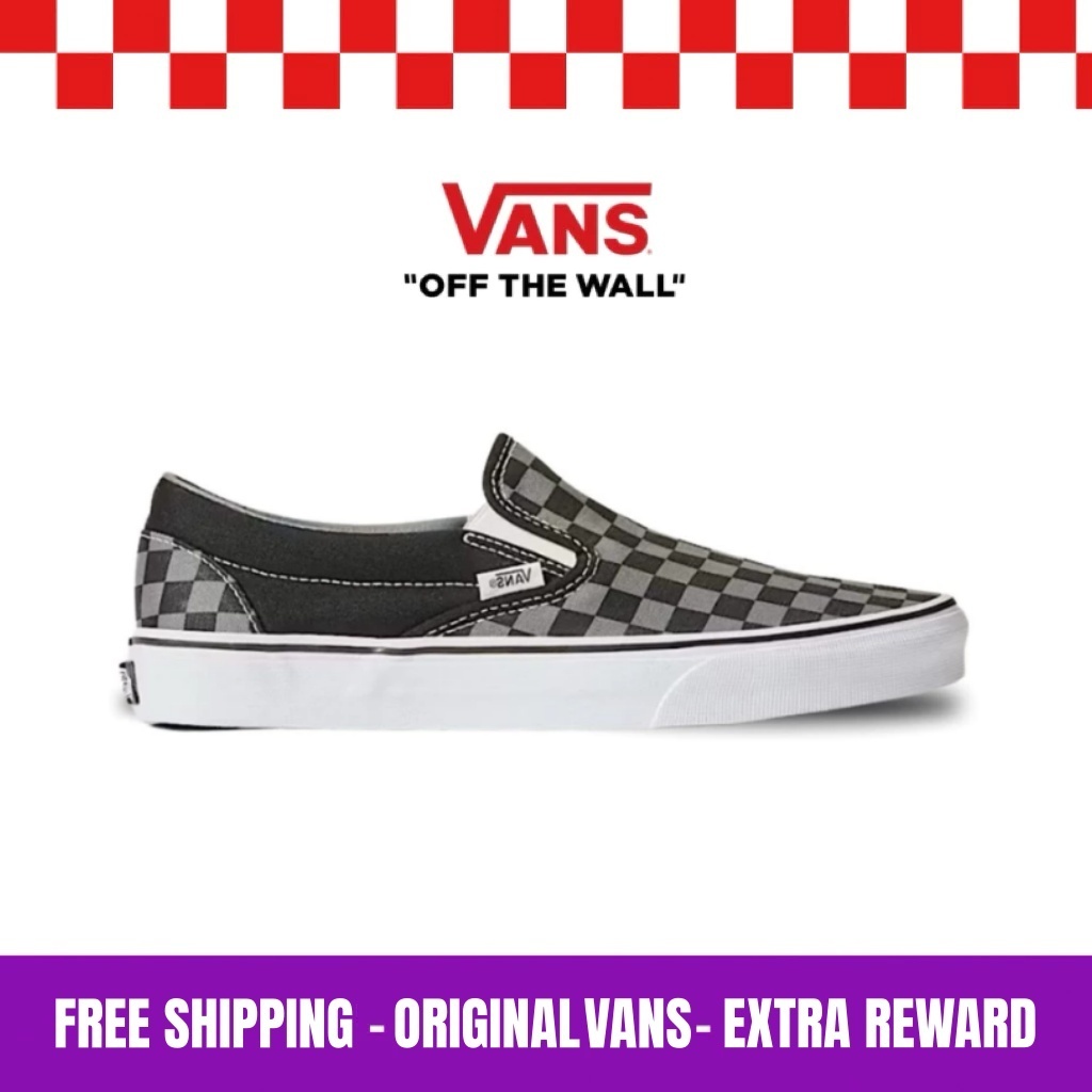 รองเท้า Vans Slip On Checkboard สีดำ Pewter รุ่น Original