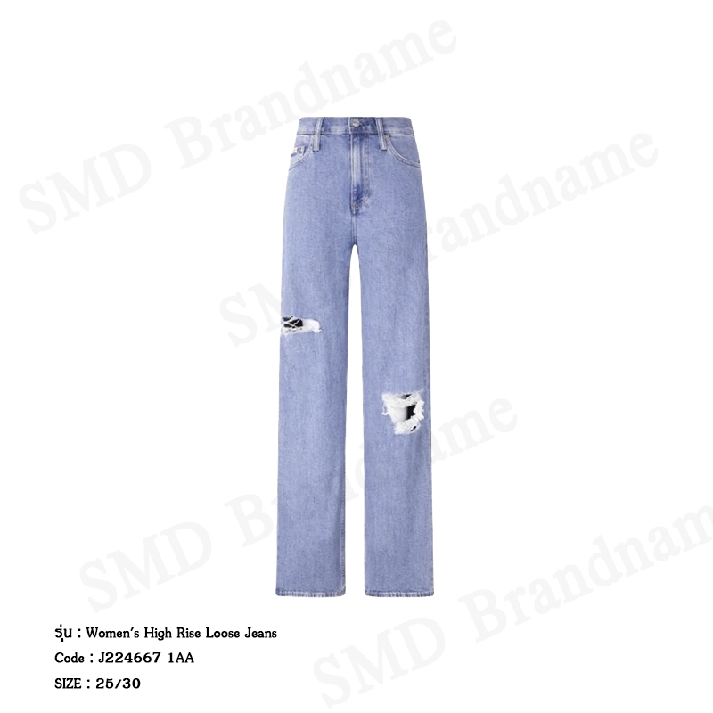 Calvin Klein Jeans กางเกงยีนส์ผู้หญิง รุ่น Women's High Rise Loose Jeans Code: J224667 1AA | Shopee Thailand