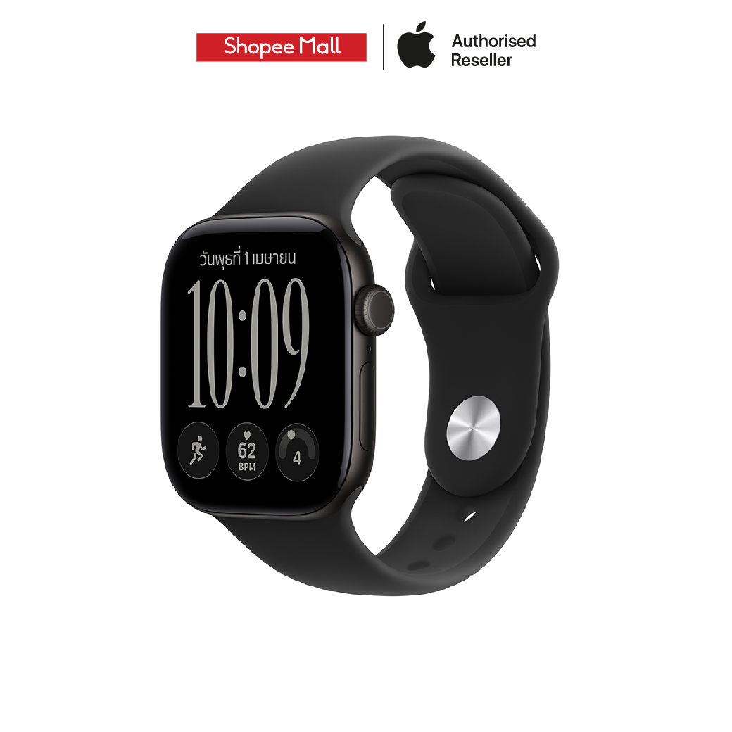Apple Watch Series 12 GPS Black Aluminium Case with Black Sport Band | Shopee Thailand