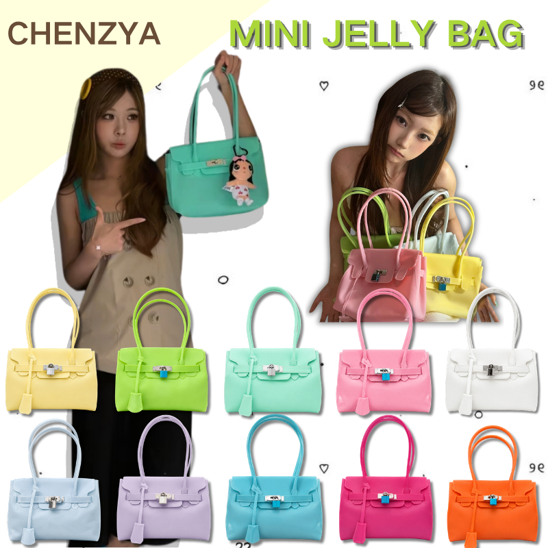 🔥CHENZYA Kiiikiii Mini Jelly Bag👛 รุ่นล่าสุด PVC ขนาดS ยืดหยุ่น กันน้ำ กันเปื้อน เช็ดทำความสะอาดง่าย