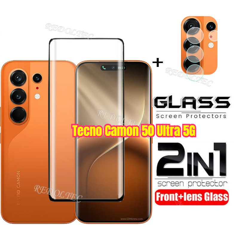Tecno Camon 50 Ultra 5G 2in1 หน้าจอโค้ง Protector + เลนส์คลุมทั้งหมด Tecno Camon 50Ultra Camon50Ultra ฟิล์มกระจกนิรภัยป้องกันกล้อง Flim ป้องกัน | Shopee Thailand