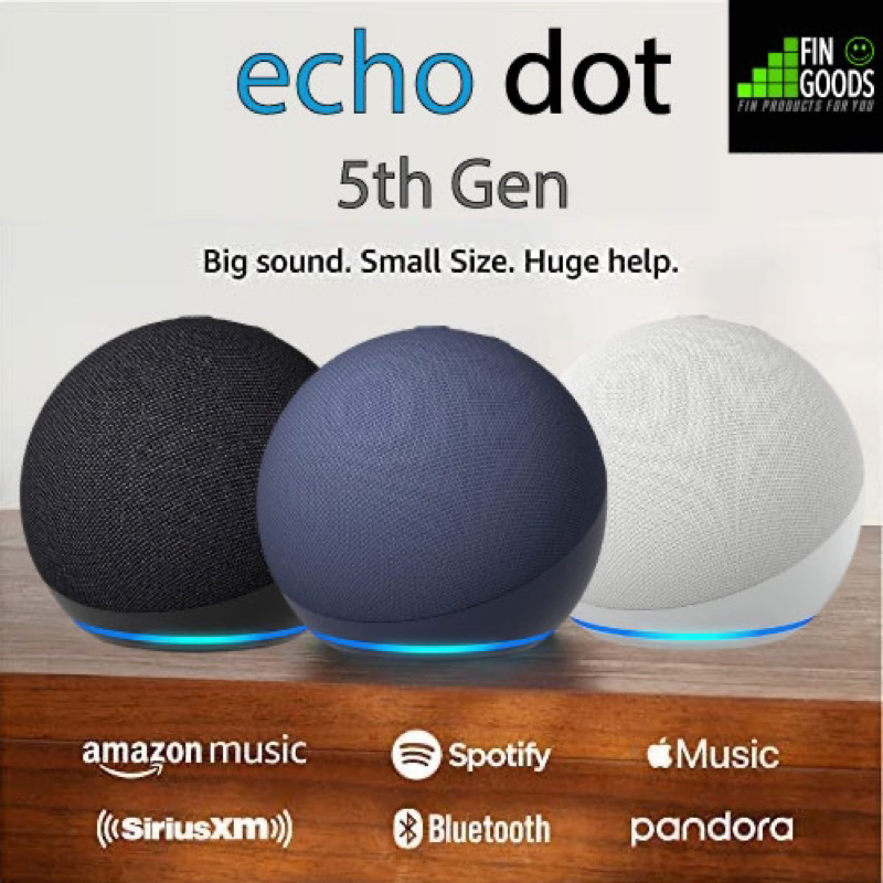 Amazon Echo Dot 5th Gen ลำโพงอัจฉริยะใช้งานผ่านคำสั่งเสียงและอุปกรณ์ไฟฟ้าในบ้าน รุ่น5th Gen Smart speaker Alexa