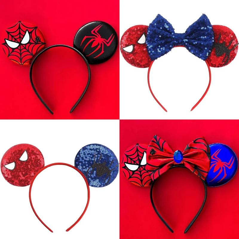 Disney Mickey Mouse หู Marvel Spiderman Headbands สําหรับเด็กผู้หญิง Avengers Hairbands ผู้ใหญ่ชาย Headwear ผู้หญิงอุปกรณ์เสริมผม Party ของขวัญ