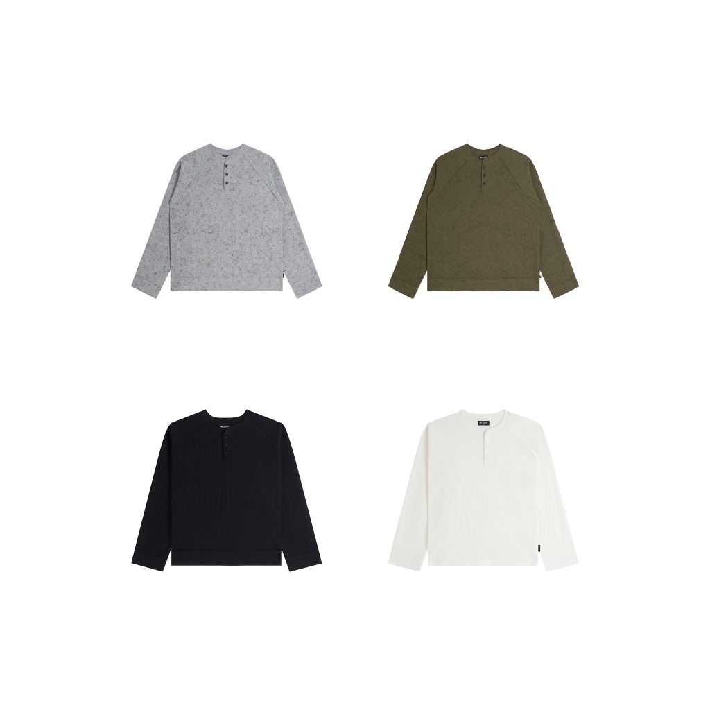 Henley Shirt long Sleeve Waffle / เสื้อแขนยาวเฮนรี่ ผ้าวาฟเฟิล | Shopee Thailand