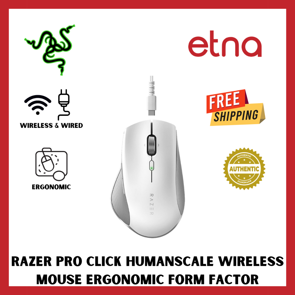 Razer Pro Click Humanscale Wireless Mouse Ergonomic Form Factor | Shopee Thailand
