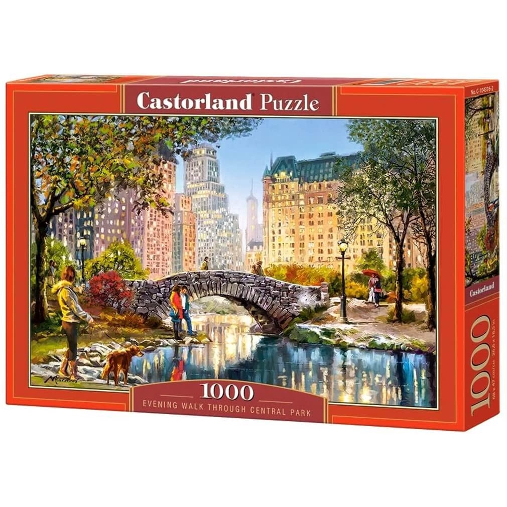 จิ๊กซอว์ Castorland - Evening Walk Through Central Park 1000 piece (ของแท้ มีสินค้าพร้อมส่ง) | Shopee Thailand