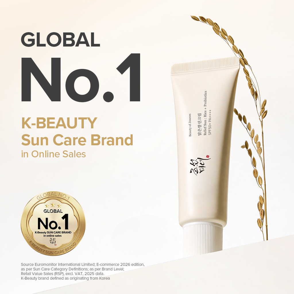 [กันแดดข้าว เนื้อครีมมี่]  Beauty of Joseon RELIEF SUN : RICE + NIACINAMIDE SPF 50+ PA++++