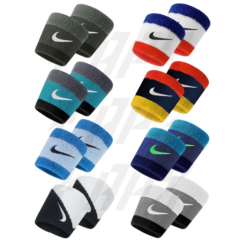 Nike ผ้ารัดข้อมือ DRI-FIT Wristbands 2.0 / Swoosh Wristbands 2-Pack (7สี) | Shopee Thailand