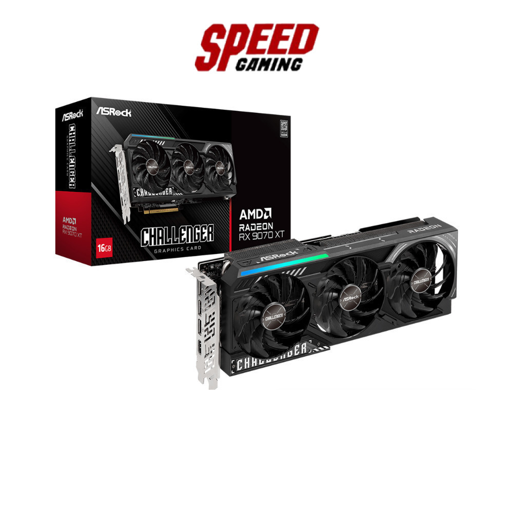 ASROCK AMD Radeon™ RX 9070 XT Challenger 16GB | VGA Card (การ์ดจอ) | By Speed Gaming | Shopee Thailand