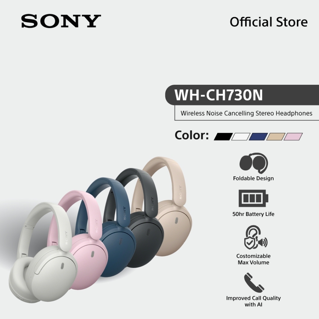 [New Model] Sony หูฟัง Headphones รุ่น WH-CH730N | Dual Noise sensor technology | Light Weight