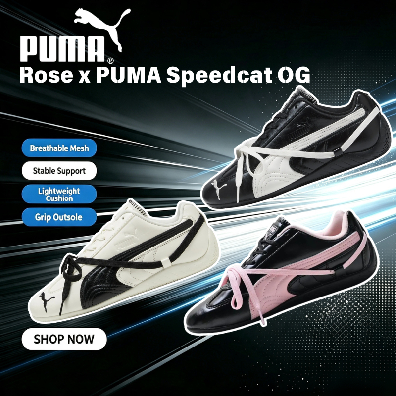【รองเท้าวิ่งของแท้100%】⭐ Rose x PUMA Speedcat OG