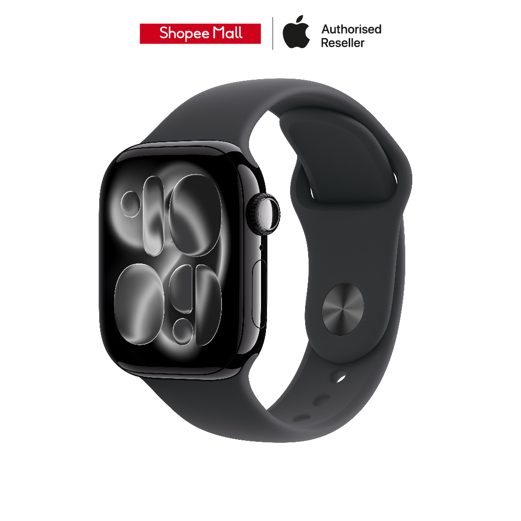 Apple Watch Series 11 GPS Jet Black Aluminium Case with Sport Band