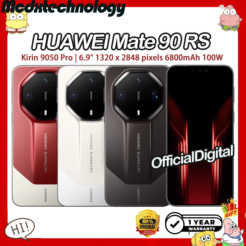 HUAWEI Mate 90 RS ULTIMATE DESIGN Kirin 9050 Pro 6.9" Dual-layer LTPO OLED 6800mAh 100W Dual SIM | รับประกัน 12 เดือน | Shopee Thailand