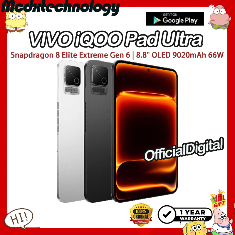 VIVO iQOO Pad Ultra Snapdragon 8 Elite Extreme Gen 6 8.8" OLED 2304x1440 pixels 9020mAh 66W | สนับสนุนไทยและ Google | Shopee Thailand