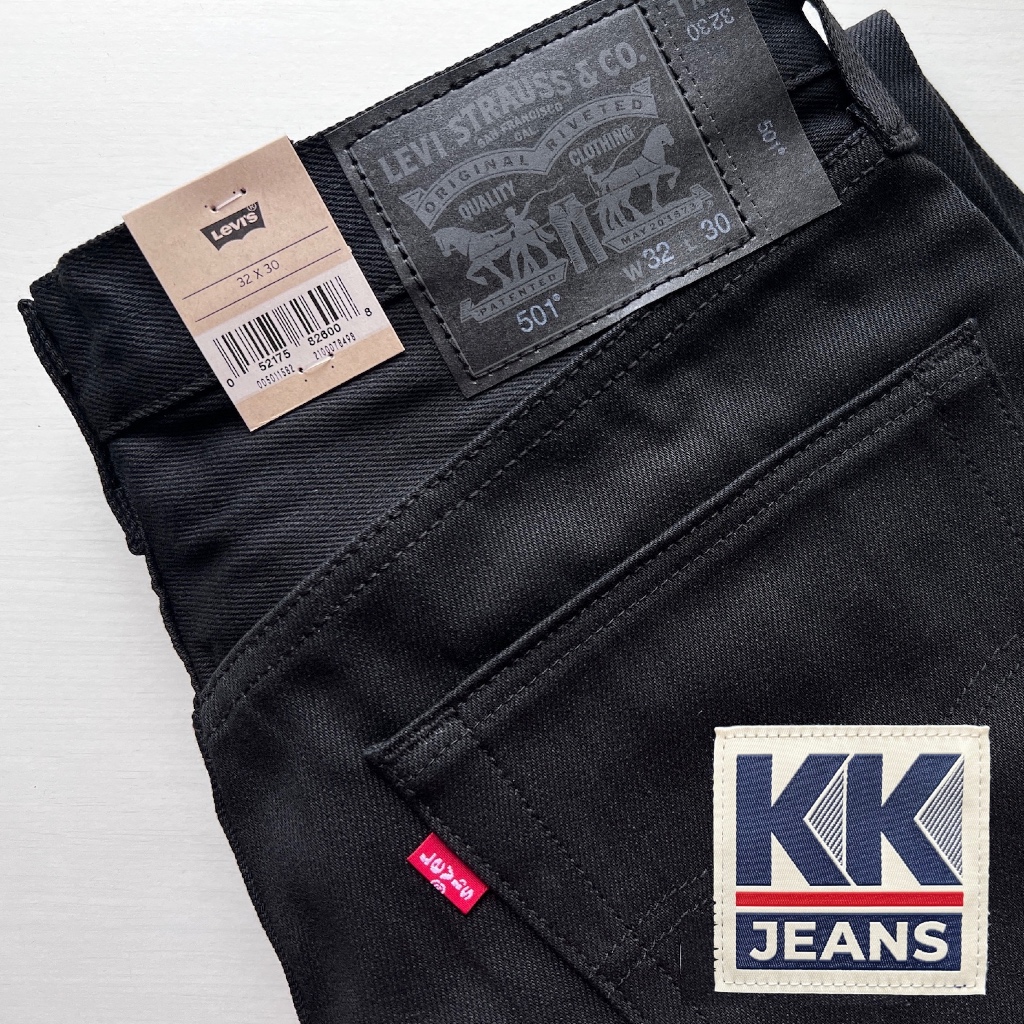 กางเกงยีนส์ Levi’s 501 STF Shrink-to-Fit SuperBlack สีดำ รหัส 1582 🇲🇽 Made in Mexico 🇲🇽 ของแท้ 100% | Shopee Thailand