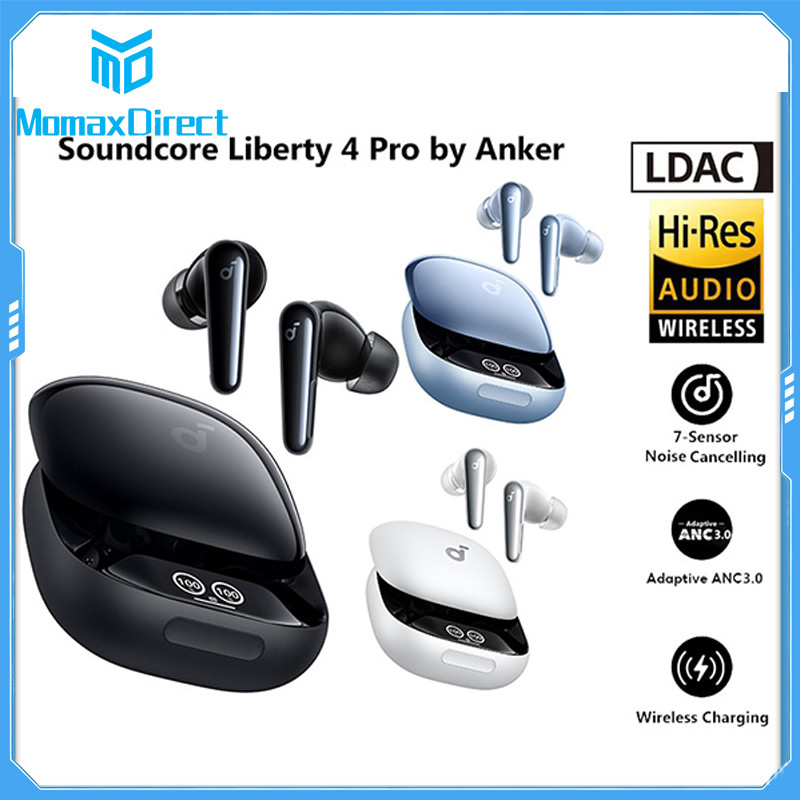 Soundcore Liberty 4 Pro โดย Anker หูฟังบลูทูธ 7-Sensor หูฟังไร้สายตัดเสียงรบกวน Adaptive 3.0 ชุดหูฟังเพลง Hi-Fi
