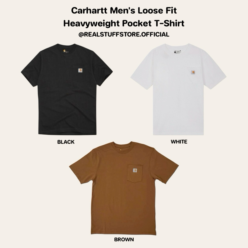 ของแท้💯 Carhartt Men's Loose Fit Heavyweight Pocket T-Shirt พร้อมส่ง