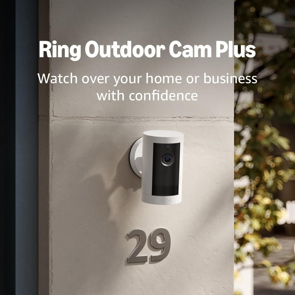 Ring Outdoor Cam Plus, Battery — Wide-Angle 2K Video with Ring Vision, Low-Light Sight for full-color night vision, Moun | Shopee Thailand