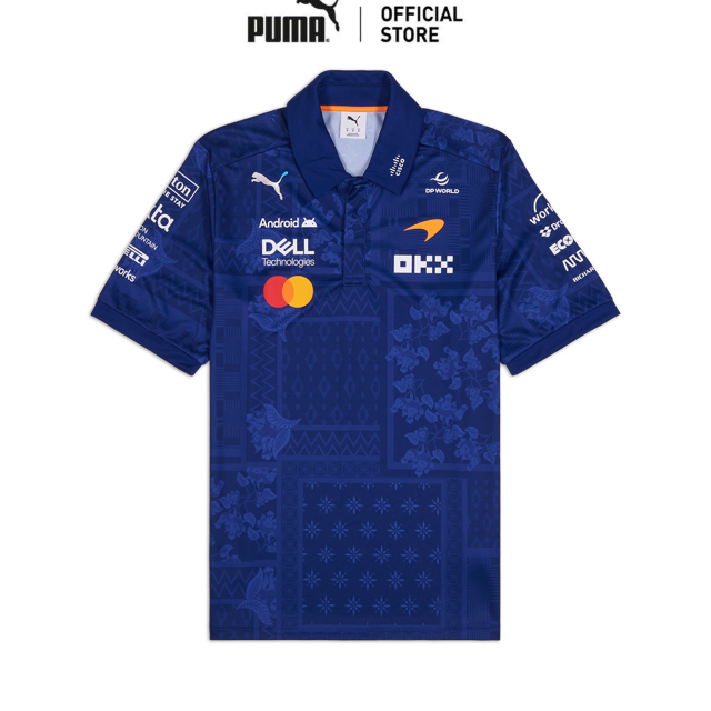 PUMA Auto เสื้อยืดนักขับ McLAREN MASTERCARD F1 TEAM Replica Singapore สำหรับผู้ชาย สีฟ้า - 71426201 | Shopee Thailand