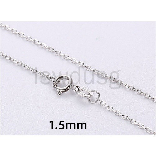 สร้อยคอเงินแท้ 925 คลาสสิก กะรัตติดโซ่ พร้อมจี้ charms ขนาด 16-24 นิ้ว ของขวัญพิเศษ