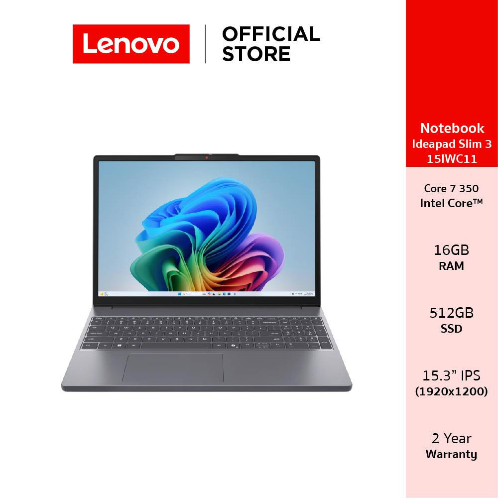 Lenovo Ideapad Slim 3 15IWC11(83RR003VTA)Notebook Intel Core 7 350 RAM 16GB SSD 512GB 15.3" IPS