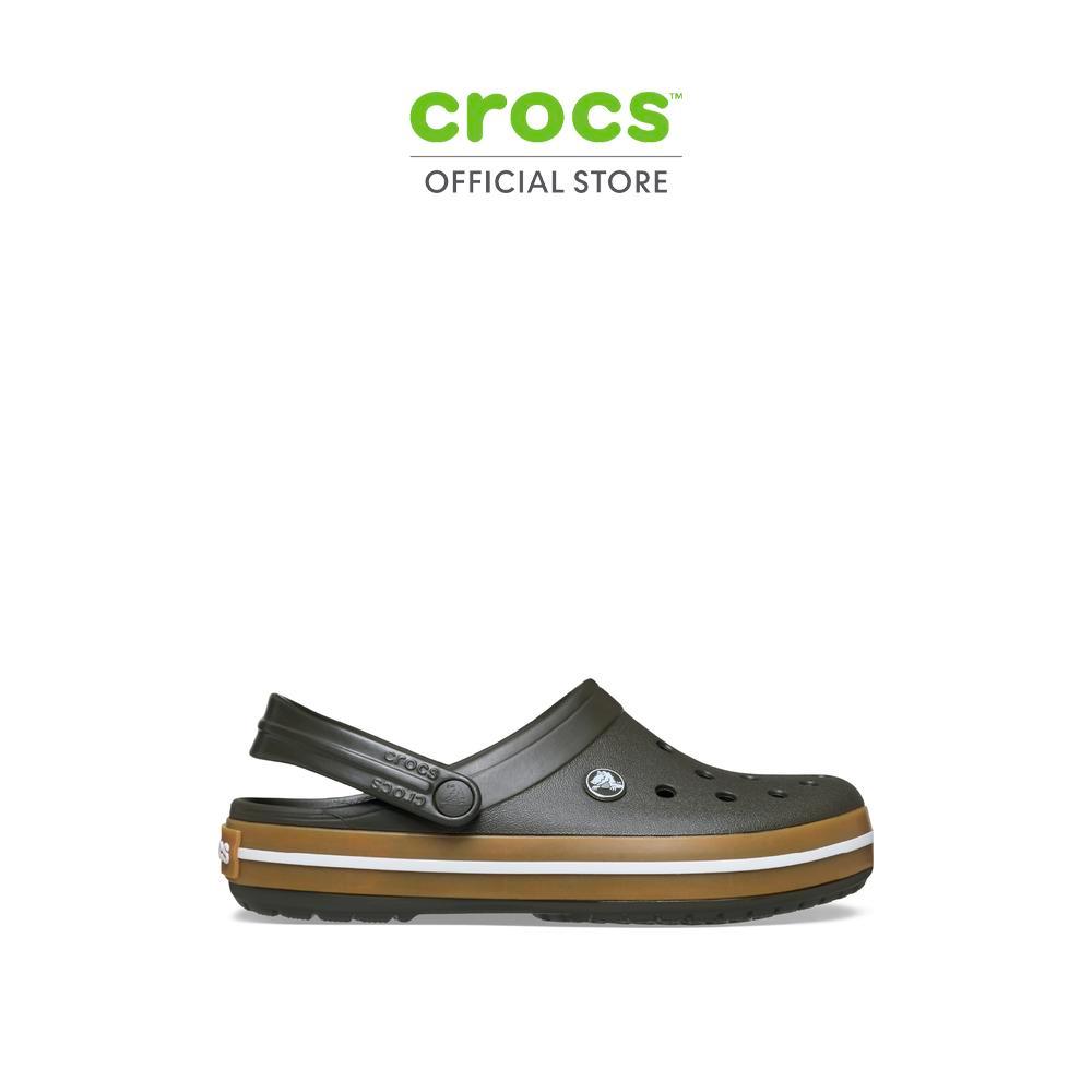 CROCS รองเท้าลำลองผู้ใหญ่ CROCBAND™ GUM CLOG - DEEP OLIVE | Shopee Thailand