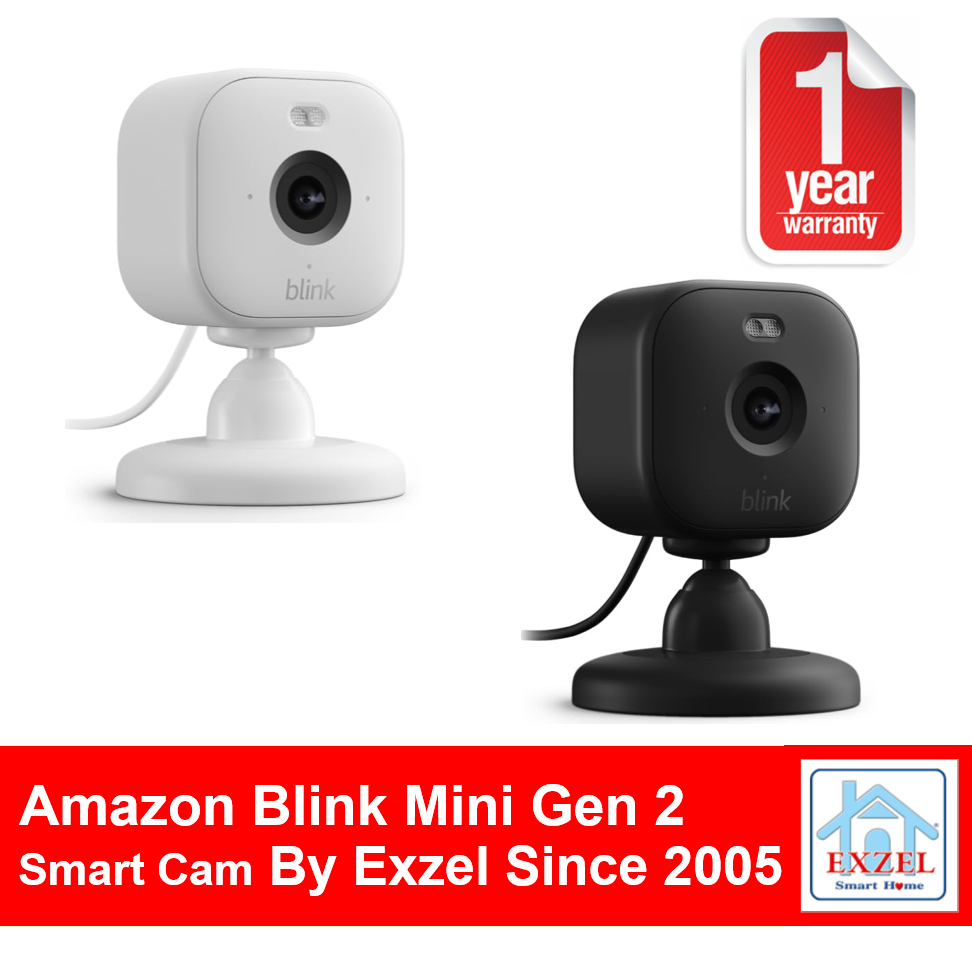 Amazon Blink Mini Gen 2 - 2nd Gen | Smart Camera | Fast 1 Day Ship from BKK | 1 Year Warranty | 2 way audio, HD night V | Shopee Thailand